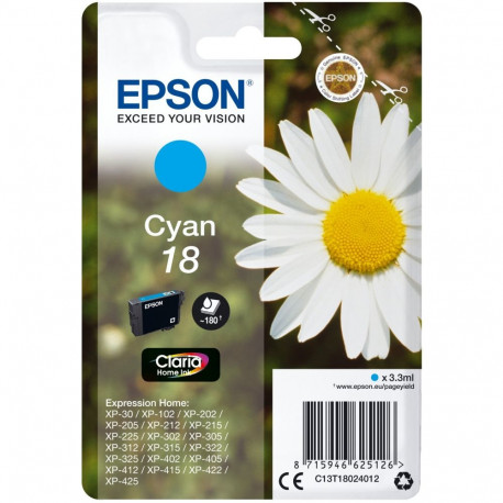 "Epson T18024012 Cyan NEUE VERPACKUNG"