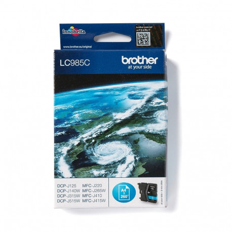 "Brother Tinte LC-985C Cyan bis zu 260 Seiten nach ISO/IEC 24711"