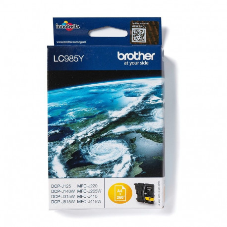 Brother LC-985Y kollane tint kuni 260 lehekülge vastavalt ISO/IEC 24711