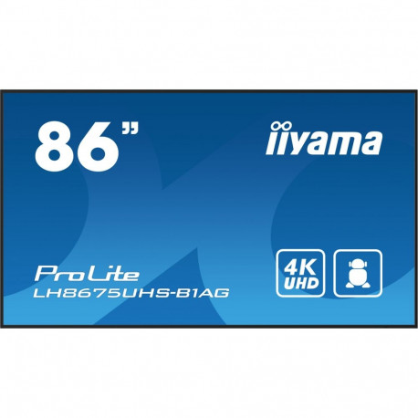 "IIYAMA 217.4cm(85.6"") LH8675UHS-B1AG 16:9 3xHDMI+2xUSB IPS retail (Speditionsversand)"