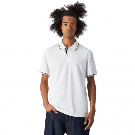 Koszulka męska Champion polo biała 220897 WW001 2XL