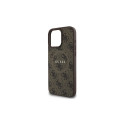 Guess 4G Ring Classic Logo MagSafe Case for iPhone 16 Pro Max - Brown
