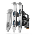 AXAGON PCEA-S4N PCIe-adapter 4x jadapordiga – ASIX AX99100 kiibistik