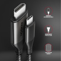 AXAGON RVC-HI2MC USB-C–HDMI 2.0 adapter 4K/60Hz alumiiniumist – 1,8 m