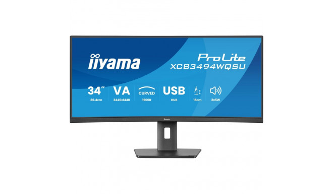 iiyama ProLite XCB3494WQSU-B1 – 120Hz | UWQHD | 34'' | VA | 0,4 ms
