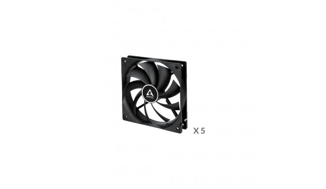 ARCTIC F12, 3-pin, 120mm, Case Fans, black, 5 pcs