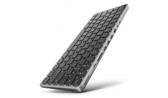Axagon HMC-KB-US laptop dock/port replicator Wired USB 3.2 Gen 1 (3.1 Gen 1) Type-C Grey