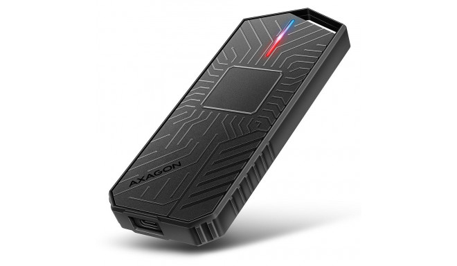 Axagon EEM2-GAM, USB-C 10Gbps - NVMe & SATA SSD GAME M.2 karp, kruvivaba SSD korpus must