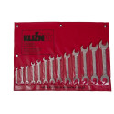 Set of open-end wrenches with 13 pieces ranging from 6 to 32mm