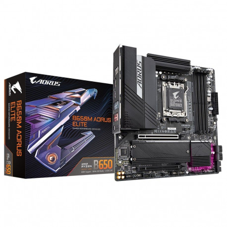 GIGABYTE B650M AORUS ELITE emaplaat - AMD Ryzen 9000 protsessoritele, 12+2+2 faasi VRM, kuni 8000MHz