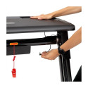 HMS LOOP12 MULTI electric treadmill with desk 1-12 km/h, black
