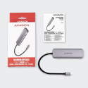 Axagon HMC-5 sülearvuti dokk/portide replikator juhtmega USB 3.2 Gen 1 (3.1 Gen 1) Type-C hall