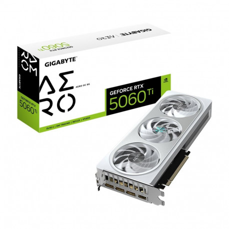 GIGABYTE GeForce RTX 5060 Ti AERO OC 8G Graphics Card - 8GB GDDR7, 128bit, PCI-E 5.0, 2647MHz Core C