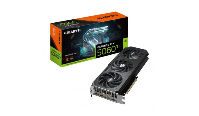 GIGABYTE GeForce RTX 5060 Ti GAMING OC 8G graafikakaart, 8GB GDDR7, 128bit, PCI-E 5.0, 2647MHz tuuma
