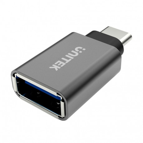 UNITEK Y-A025CGY kaabli liidesesoolise adapter USB Type-C USB Type-A metallik