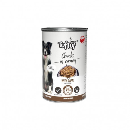 TUF TUF lihatükid kastmes ulukilihaga märg koeratoit 415g