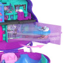 Polly Pocket Monster High kompaktne mängukomplekt 3 mikro nuku ja 10 lisatarvikuga, avaneb keskkooli