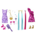 Barbie Fun & Fancy juuksed nukk eriti pikkade värviliste blondide juustega ja soengutarvikutega
