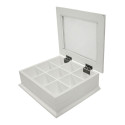 Tea box SAMIRA 26,5x22x8,5cm, antique white