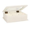 Tea box SAMIRA 26,5x22x8,5cm, antique white