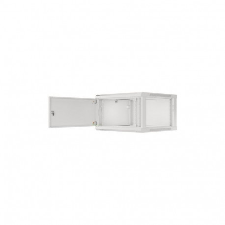 Lanberg Rack cabinet 19" wall-mount 6U/600x600 for self-assembly with metal door (flat pack), grey |