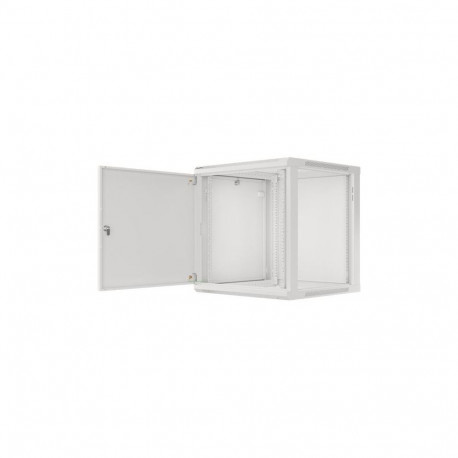 Lanberg Rack cabinet 19" wall-mount 12U/600x600 for self-assembly with metal door (flat pack), grey