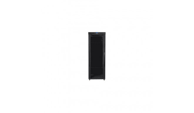 Lanberg Rack cabinet 19" free-standing 42U/800x800 (flat pack) with glass door lCD V2, black |