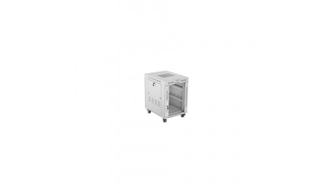 Lanberg Rack cabinet 19" free-standing 15U/600x800 (flat pack) with glass door lCD V2, grey |