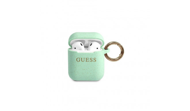 Guess Airpods Pro Glitter Silicone Case Green