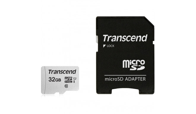 Transcend MEMORY MICRO SDHC 32GB W/ADAPT/C10 TS32GUSD300S-A