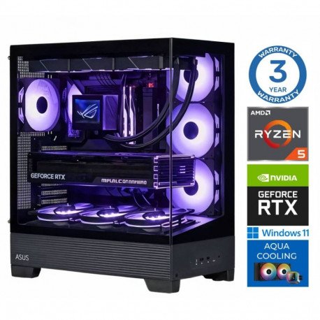 INTOP AQUA Ryzen 5 7600X 16GB DDR5 1TB SSD M.2 NVME+2TB RTX5070 12GB WIN11Pro