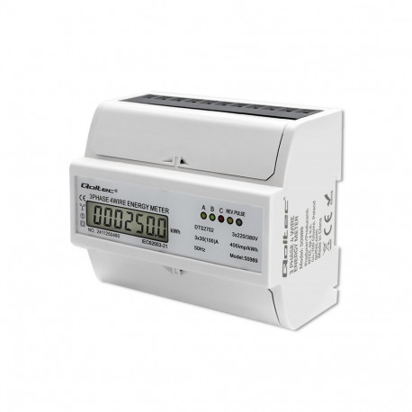 Kolmefaasiline elektrooniline arvesti DIN-liistule 400V 100