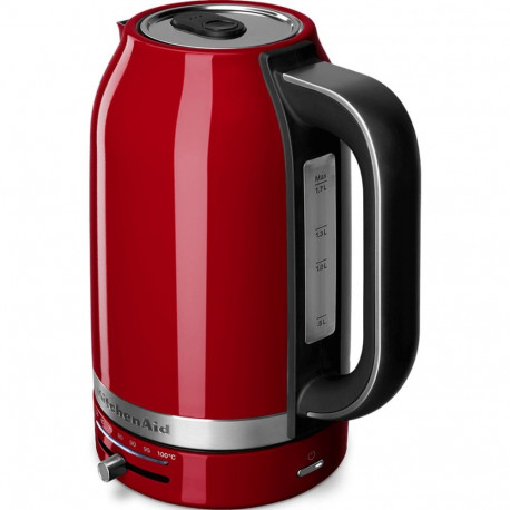 Electric Kettle - KitchenAid 1.7 L 2400 W Adjustable Thermostat Cordless 360° Base Red