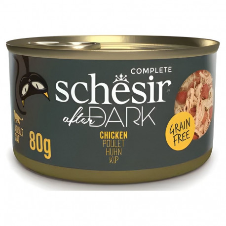 Wet Cat Food - SCHESIR After Dark Chicken in Broth 80g