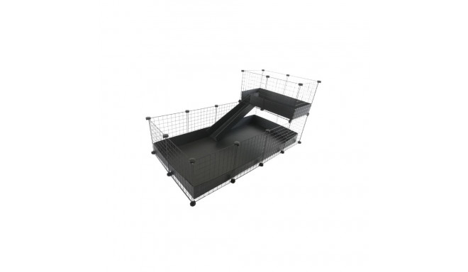 Aquarium - C&c Modular Cage 4x2 + Loft 2x1 With Black Ramp