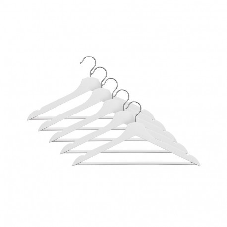 WOODEN HANGER LSN001-W valge 5 tk