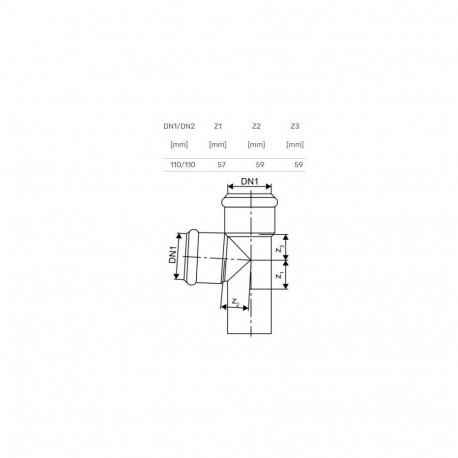 TEE sisemine D110/110x87 PP Skolan