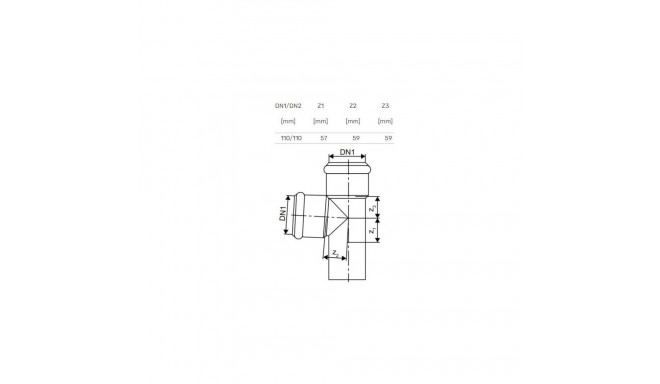 TEE INTERNAL D110/110X87 PP SKOLAN