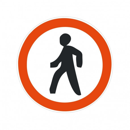 PROHIBITED STICKER 130X130MM