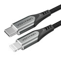 Vention USB 2.0 C to Lightning Cable 1M Gray Aluminum Alloy Type