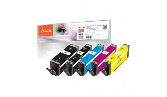 Peach PI100-378 ink cartridge 5 pc(s) Compatible High (XL) Yield Black, Cyan, Magenta, Yellow