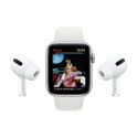 Apple Watch SE OLED 44 mm Digital 368 x 448 pixels Touchscreen 4G Silver Wi-Fi GPS (satellite)
