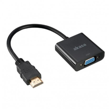 Akasa AK-CBHD15-20BK video cable adapter 0.2 m VGA (D-Sub) HDMI Type A (Standard) Black