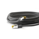 Goobay RJ45 Patch Cord CAT 6A S/FTP (PiMF), 500 MHz, with CAT 7 Raw Cable, black, 10m