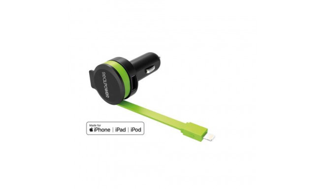 RealPower 257637 mobile device charger Universal Black, Green Cigar lighter Auto