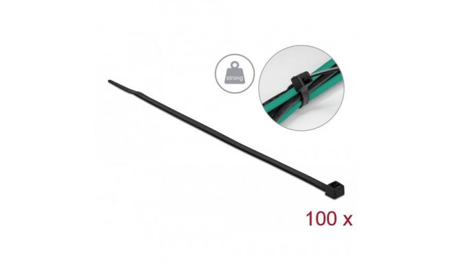 DeLOCK Cable tie with high tensile strength L 200 x W 4.8 mm black 100 pieces