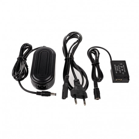 Caruba Canon LP E17 (DR E18) Dummy Batterij + AC E6 Netadapter