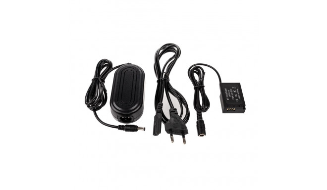 Caruba Canon LP E17 (DR E18) Dummy Batterij + AC E6 Netadapter