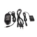 Caruba Canon LP E17 (DR E18) Dummy Batterij + AC E6 Netadapter