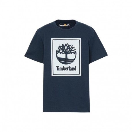 Men’s Short Sleeve T-Shirt Timberland Stack Logo Black - XXL